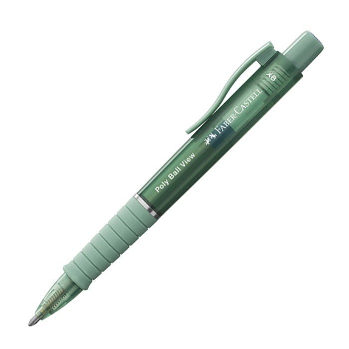 Faber - Castell Polyball View Balpen - Groene Lelie - 24Papershop