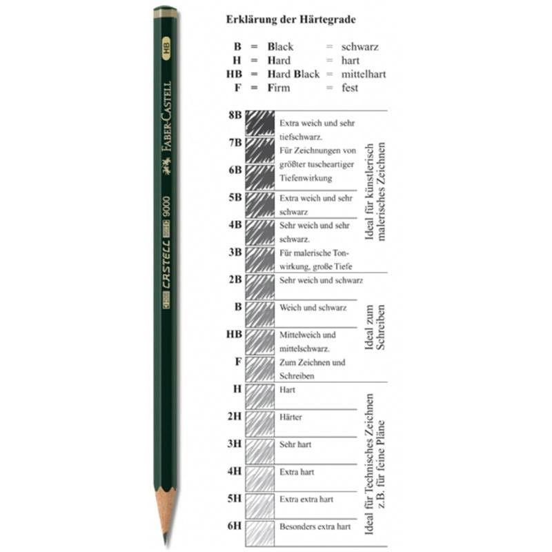 Faber - Castell Tekenpotloden 9000 - 6 - delig - 24Papershop