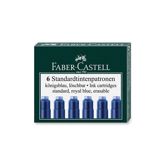 Faber - Castell Vulpen Navulling - per 6 stuks - Blauw - 24Papershop