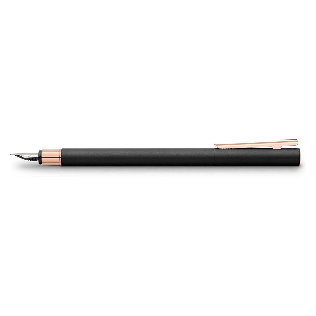 Faber - Castell Vulpen Neo Slim - Mat Zwart/ Rose Goud Bold - 24Papershop