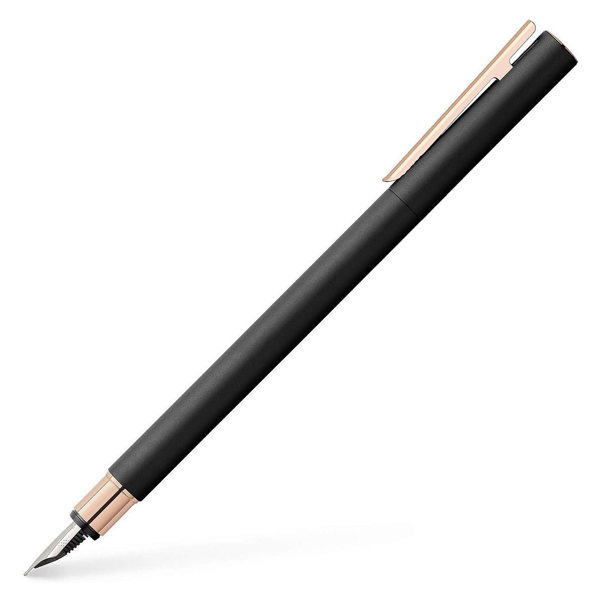 Faber - Castell Vulpen Neo Slim - Mat Zwart/ Rose Goud Fine - 24Papershop