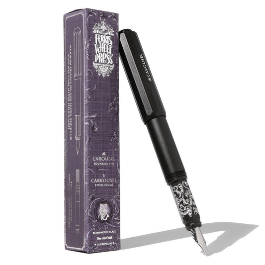 Ferris Wheel Press Aluminum Carousel Fountain Pen - Bearrington Black - Fine - 24Papershop