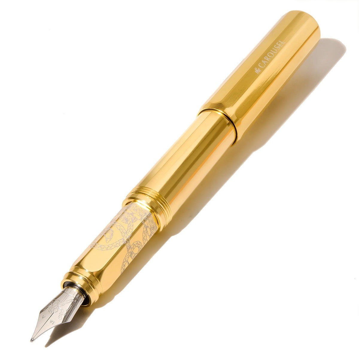 Ferris Wheel Press Aluminum Carousel Fountain Pen - Plaited Gold Tress [Fine] - 24Papershop