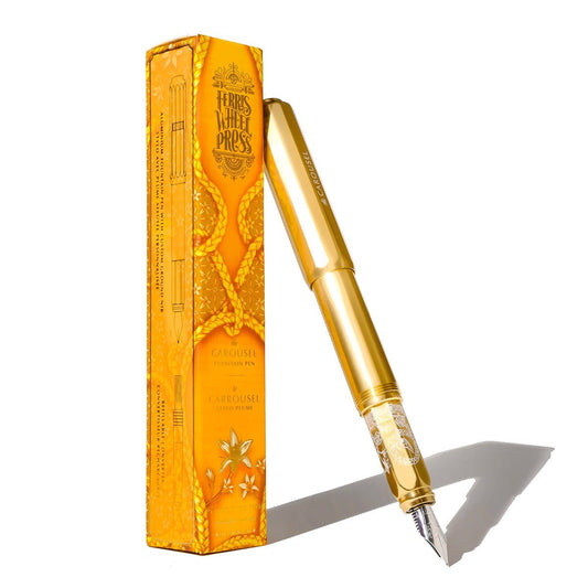 Ferris Wheel Press Aluminum Carousel Fountain Pen - Plaited Gold Tress [Fine] - 24Papershop