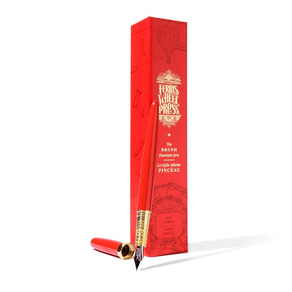 Ferris Wheel Press Brush Fountain Pen GT - Red Carpet Fine - 24Papershop