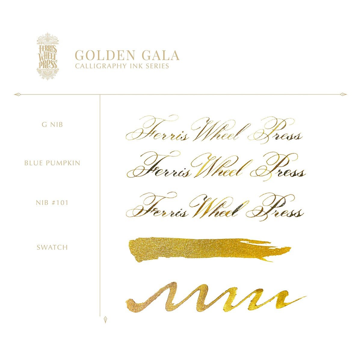 Ferris Wheel Press Calligraphy Inkt 28ml - Golden Gala - 24Papershop