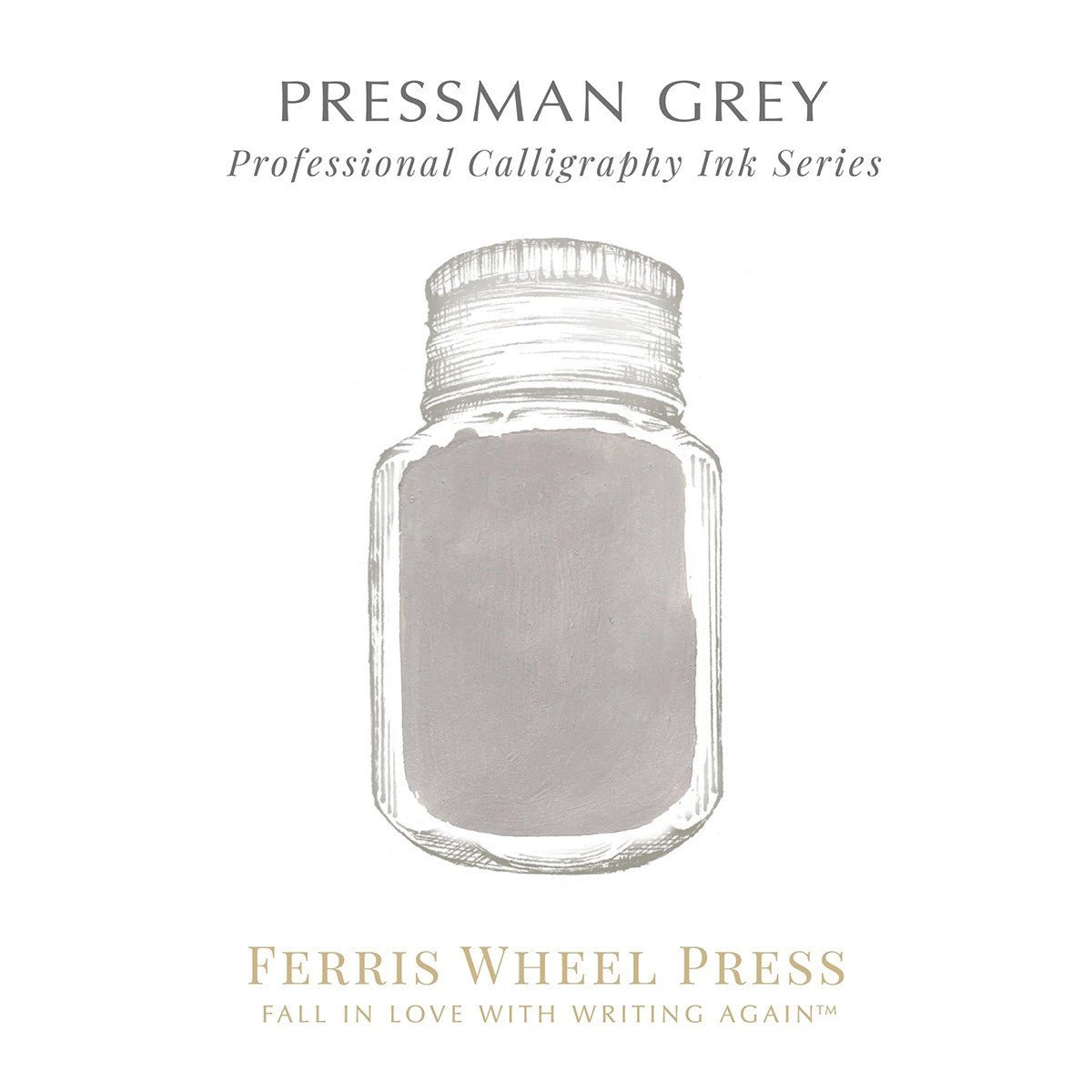 Ferris Wheel Press Calligraphy Inkt 28ml - Pressman Grey - 24Papershop