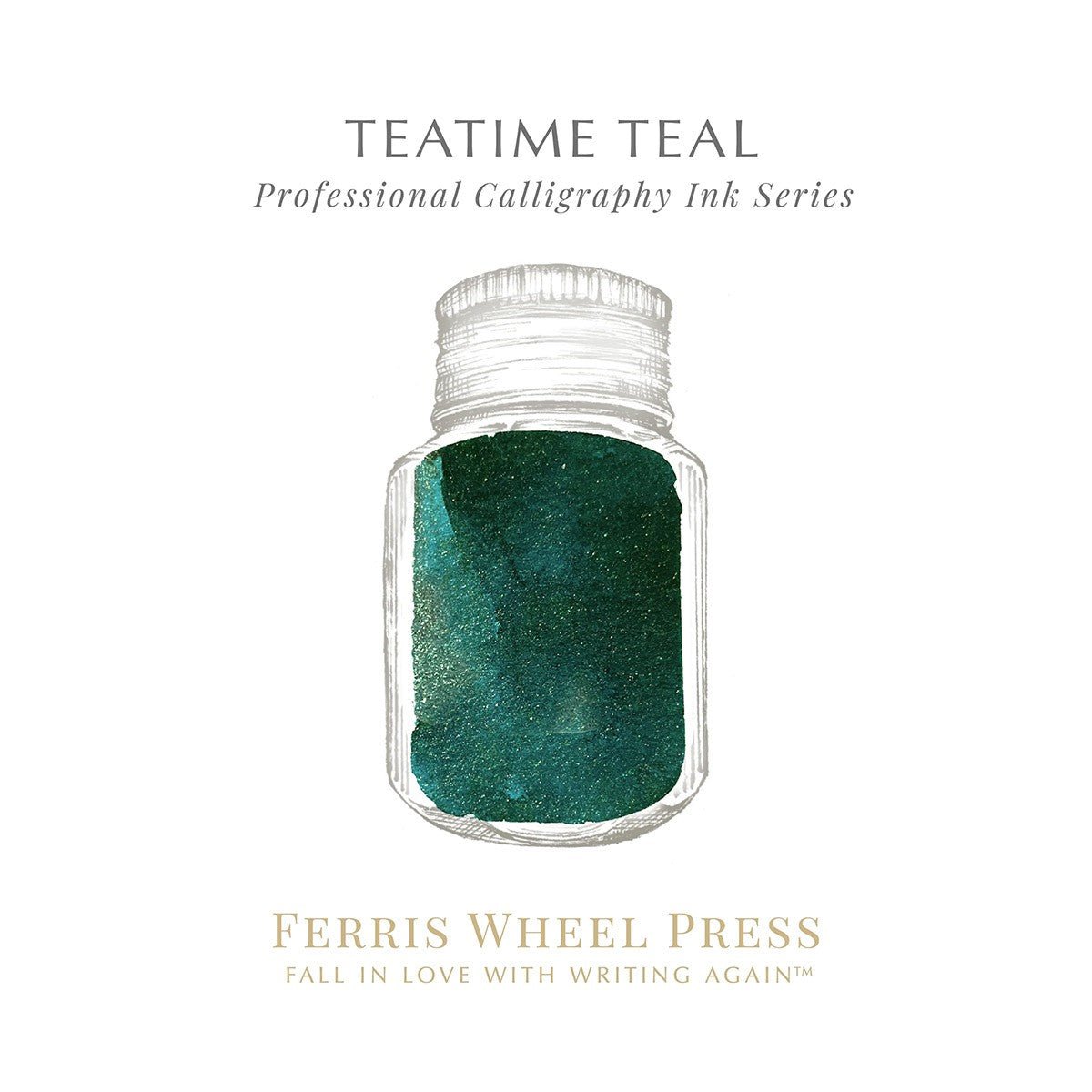 Ferris Wheel Press Calligraphy Inkt 28ml - Teatime Teal - 24Papershop