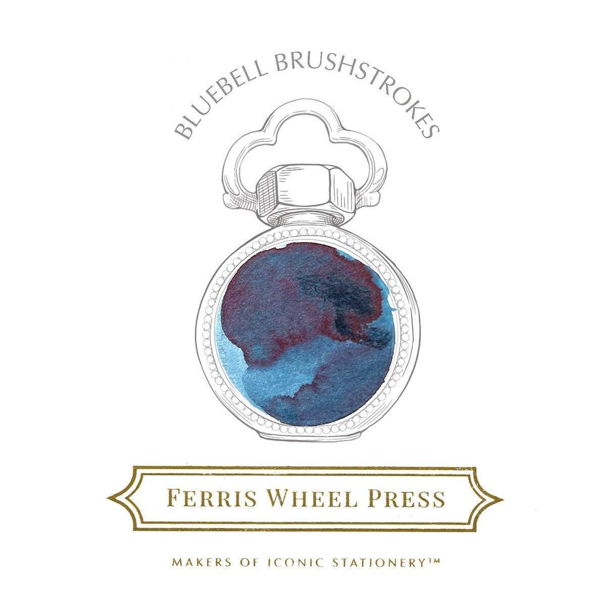 Ferris Wheel Press Inkt 10ml - Bluebell Brushstrokes - 24Papershop