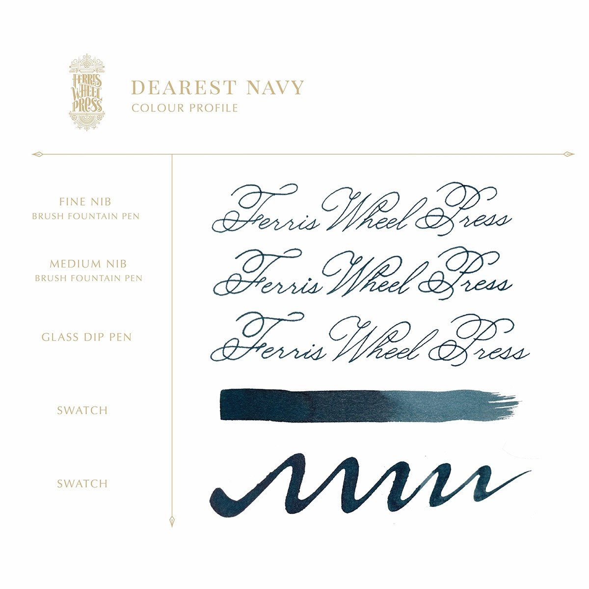 Ferris Wheel Press Inkt 10ml - Dearest Navy - 24Papershop