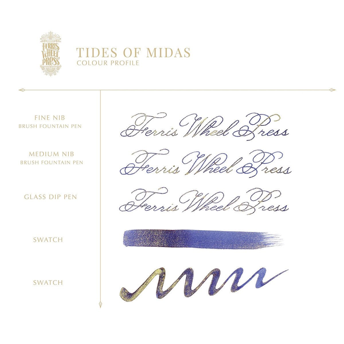 Ferris Wheel Press Inkt 10ml - FerriTales - Tides of Midas - 24Papershop