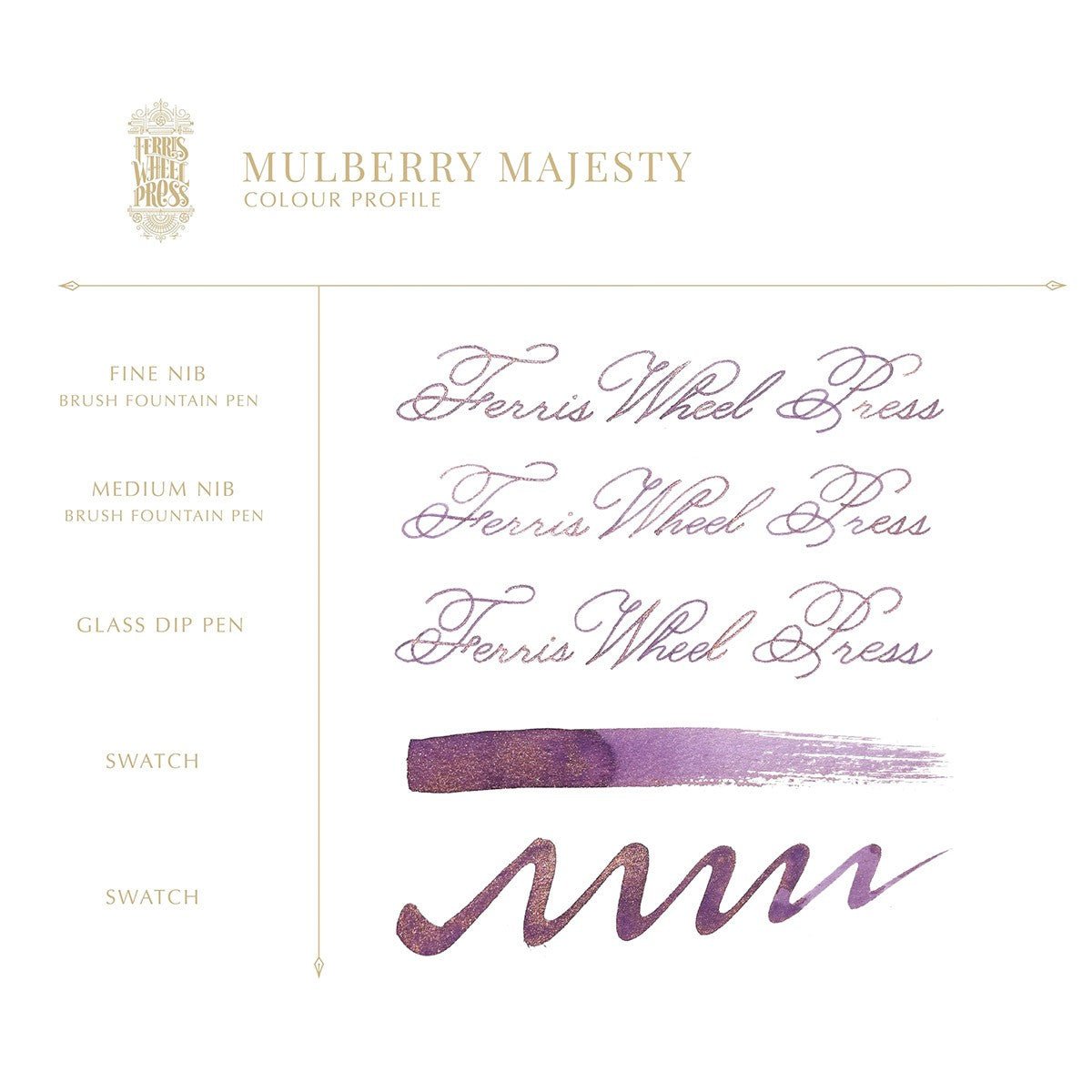 Ferris Wheel Press Inkt 10ml - Mulberry Majestic - 24Papershop