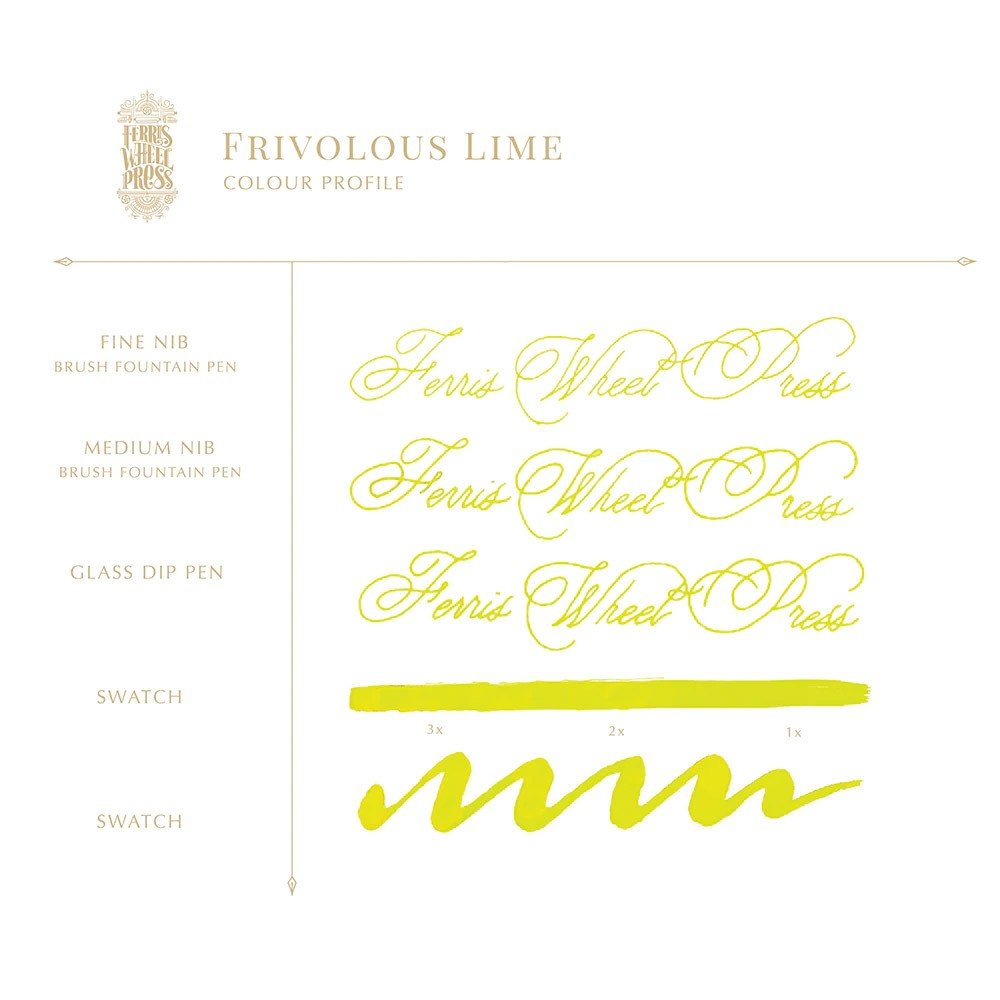 Ferris Wheel Press Inkt 38ml - Frivolous Lime - 24Papershop