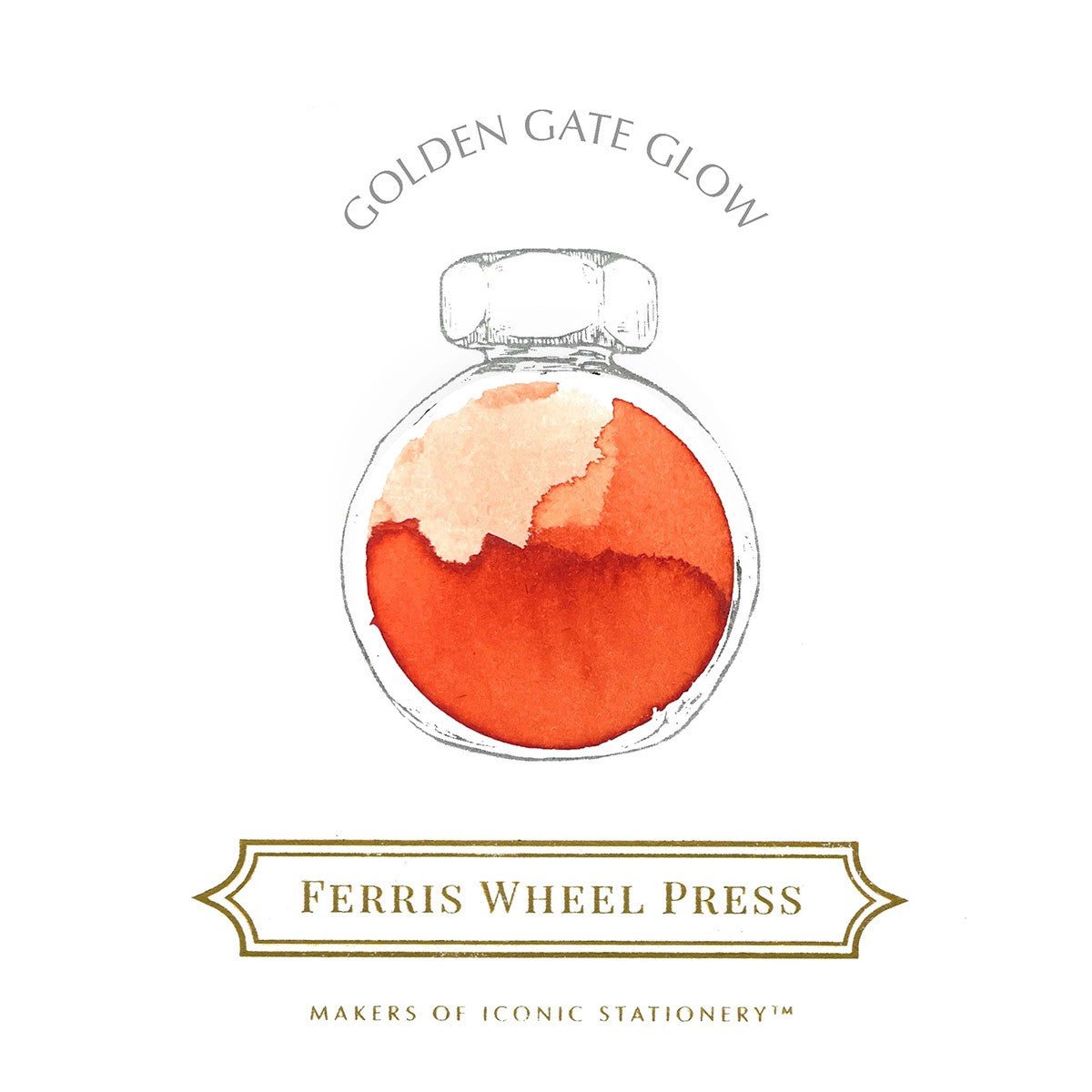 Ferris Wheel Press Inkt 38ml - Golden Gate Glow - 24Papershop