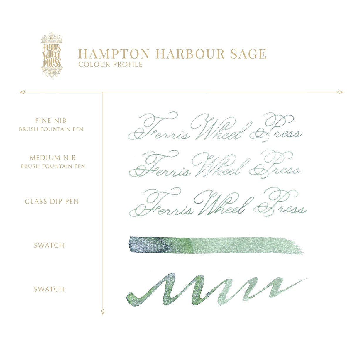 Ferris Wheel Press Inkt 38ml - Hampton Harbour Sage - 24Papershop