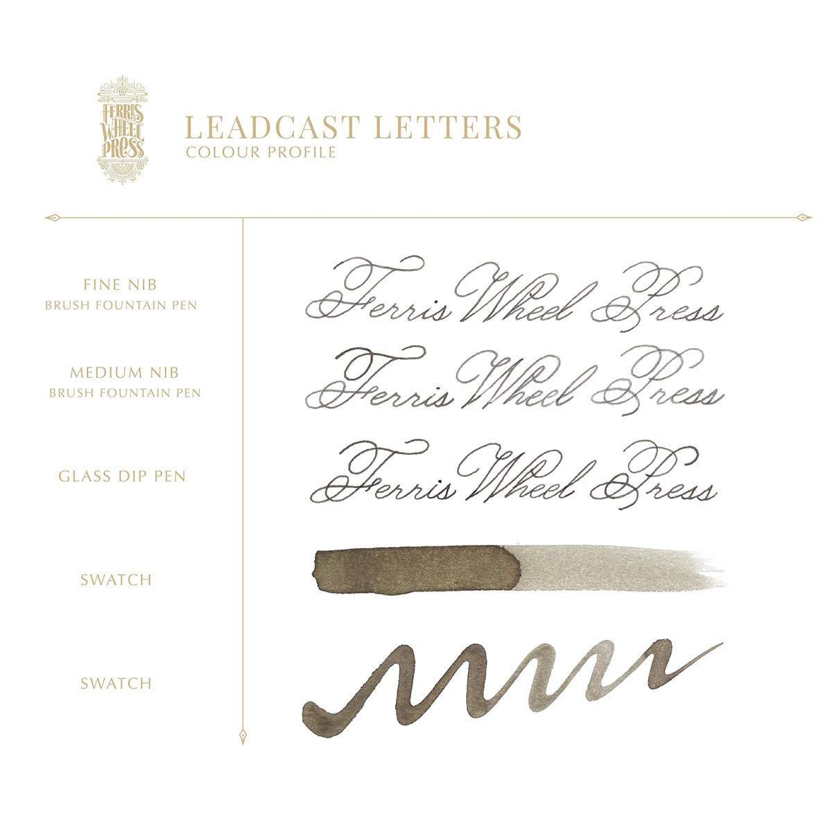 Ferris Wheel Press Inkt 10ml - Leadcast Letters - 24Papershop