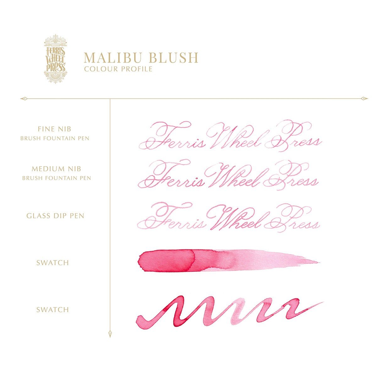 Ferris Wheel Press Inkt 38ml - Malibu Blush - 24Papershop