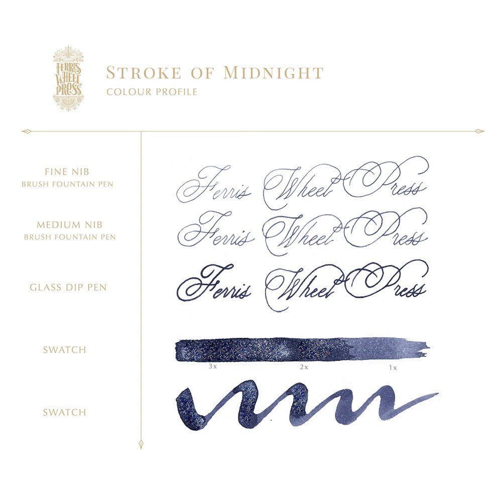 Ferris Wheel Press Inkt 38ml - Stroke of Midnight - 24Papershop