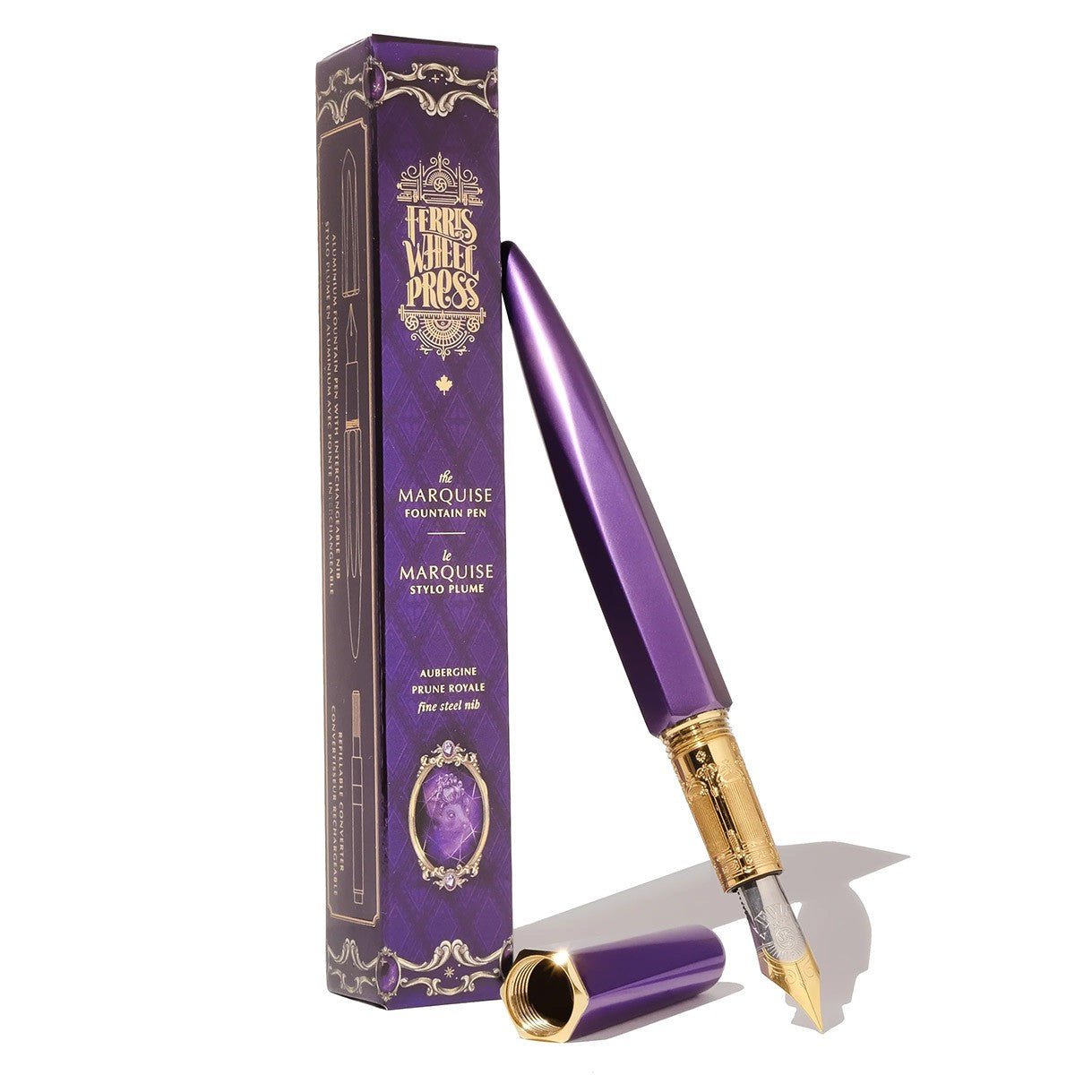 Ferris Wheel Press The Marquise Fountain Pen - Aubergine - Medium - 24Papershop