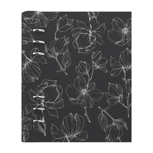 Filofax Clipbook A5 Floral - Magnolia Charcoal - 24Papershop