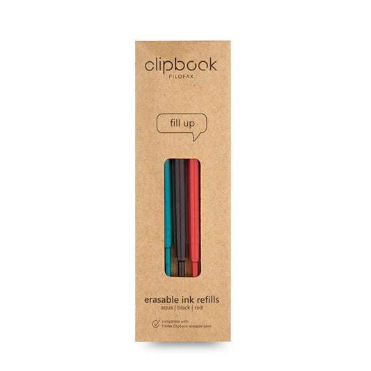 Filofax Clipbook Erasable Pen Navulling - 3 Kleuren - 24Papershop