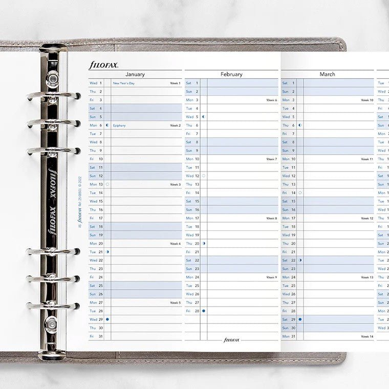 Filofax Clipbook & Organiser Jaarplanner 2025 A5 - Uitklapbaar - 24Papershop