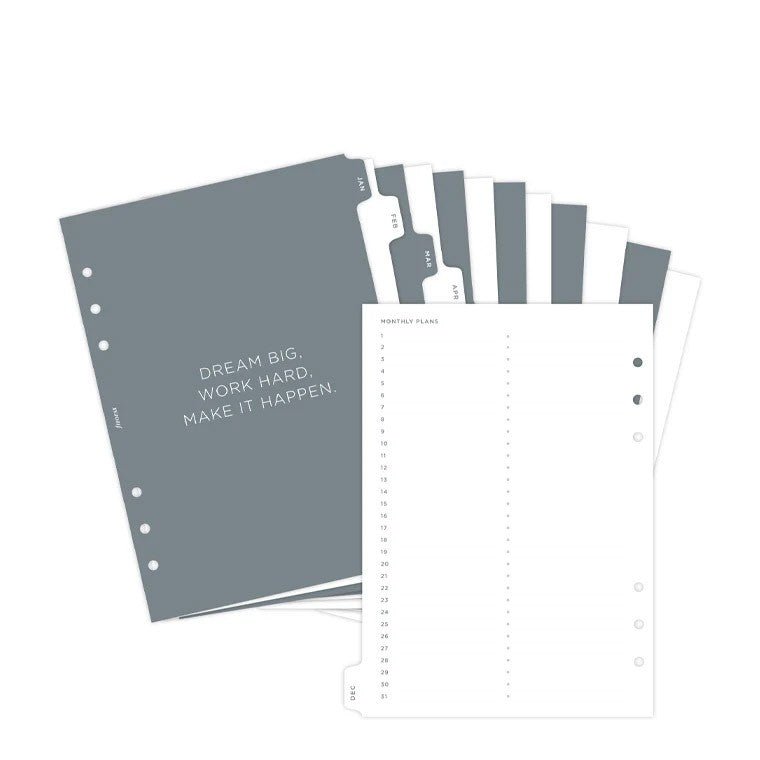 Filofax Clipbook & Organiser Maandelijkse Tabbladen - 24Papershop