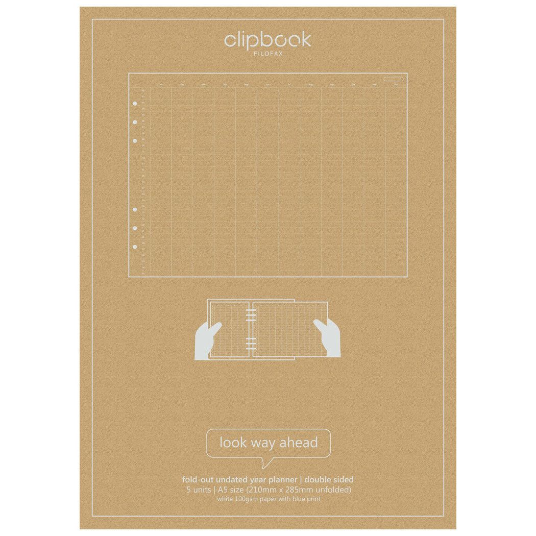 Filofax Clipbook & Organiser Navulling A5 - Jaarplanner - 24Papershop