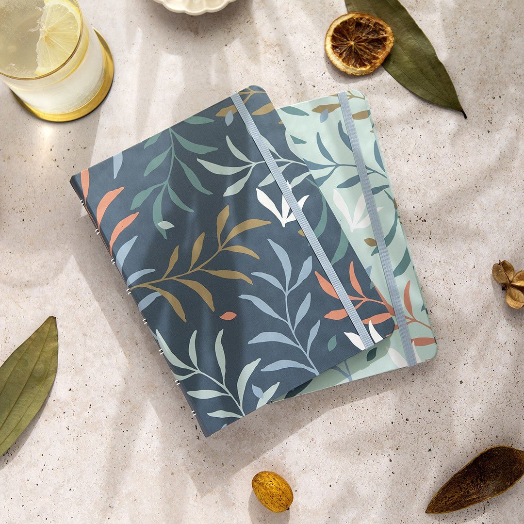 Filofax Hervulbare Notitieboek A5 Botanical Blue - 24Papershop