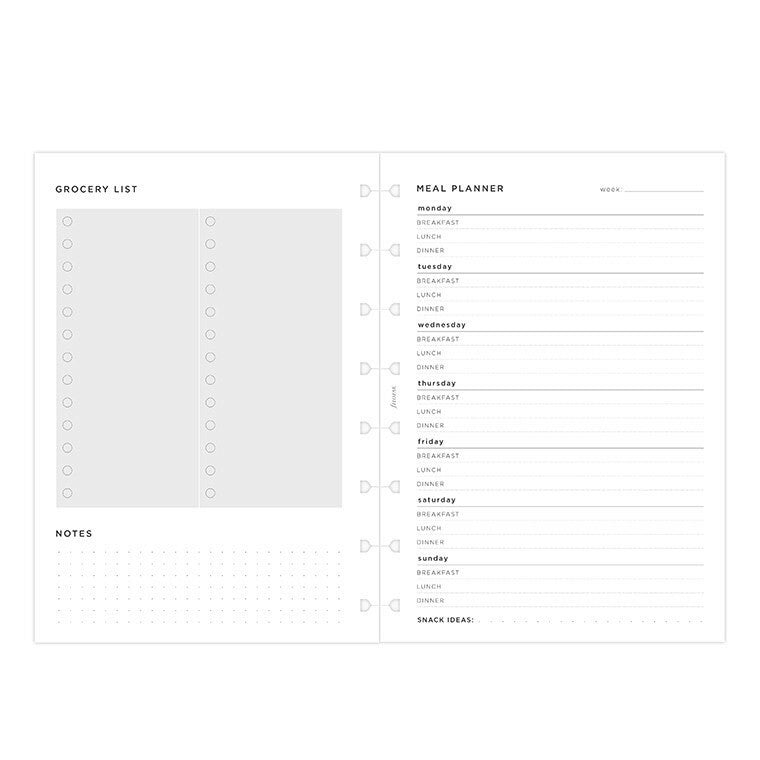 Filofax Hervulbare Notitieboek Meal Planner - 24Papershop