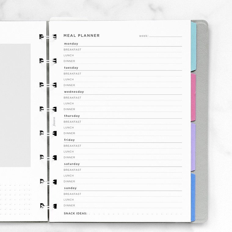 Filofax Hervulbare Notitieboek Meal Planner - 24Papershop