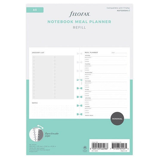 Filofax Hervulbare Notitieboek Meal Planner - 24Papershop