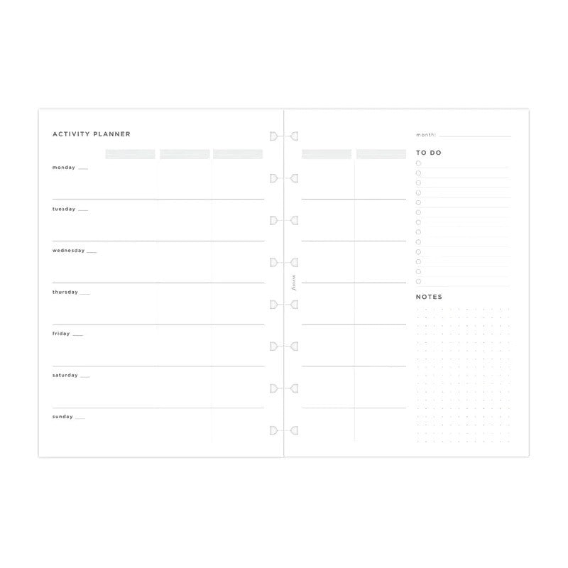 Filofax Hervulbare Notitieboek Navulling A5 - Activity Planner - 24Papershop