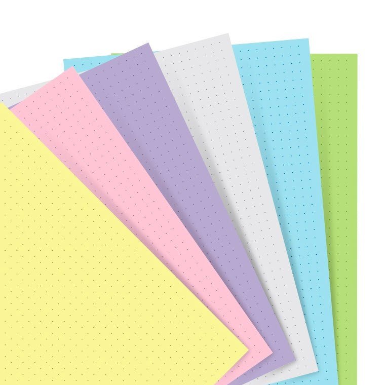 Filofax Hervulbare Notitieboek Navullingen A5 Pastel Kleuren - Dotted - 24Papershop