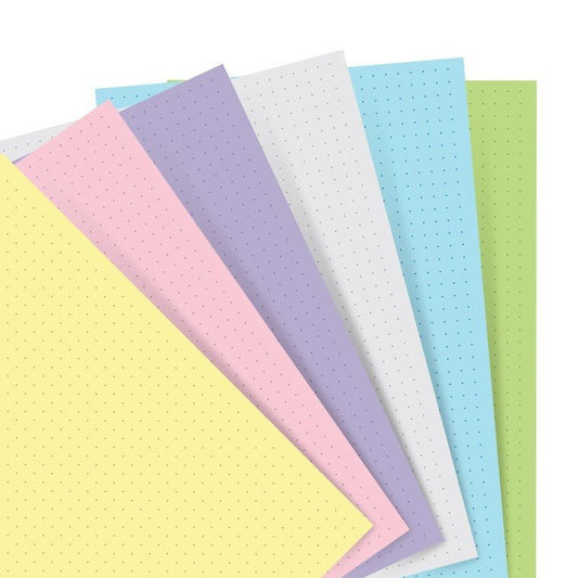 Filofax Hervulbare Notitieboek Navullingen A6 Pastel Kleuren - Dotted - 24Papershop