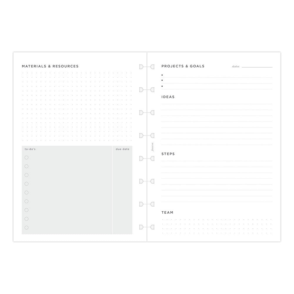 Filofax Hervulbare Notitieboek Projects & Goals Tracker - 24Papershop