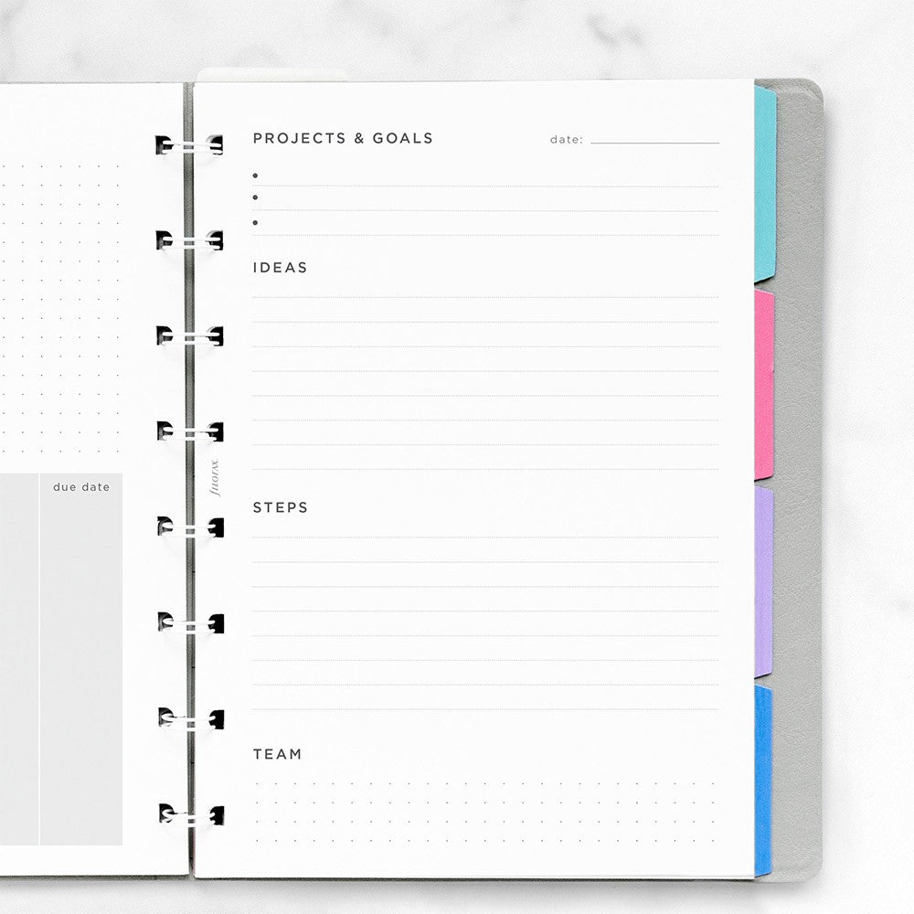 Filofax Hervulbare Notitieboek Projects & Goals Tracker - 24Papershop