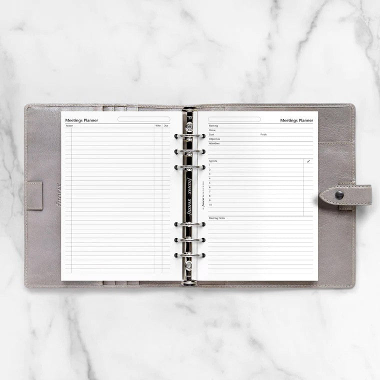 Filofax Organiser & Clipbook Navulling A5 - Meetings Planner - 24Papershop