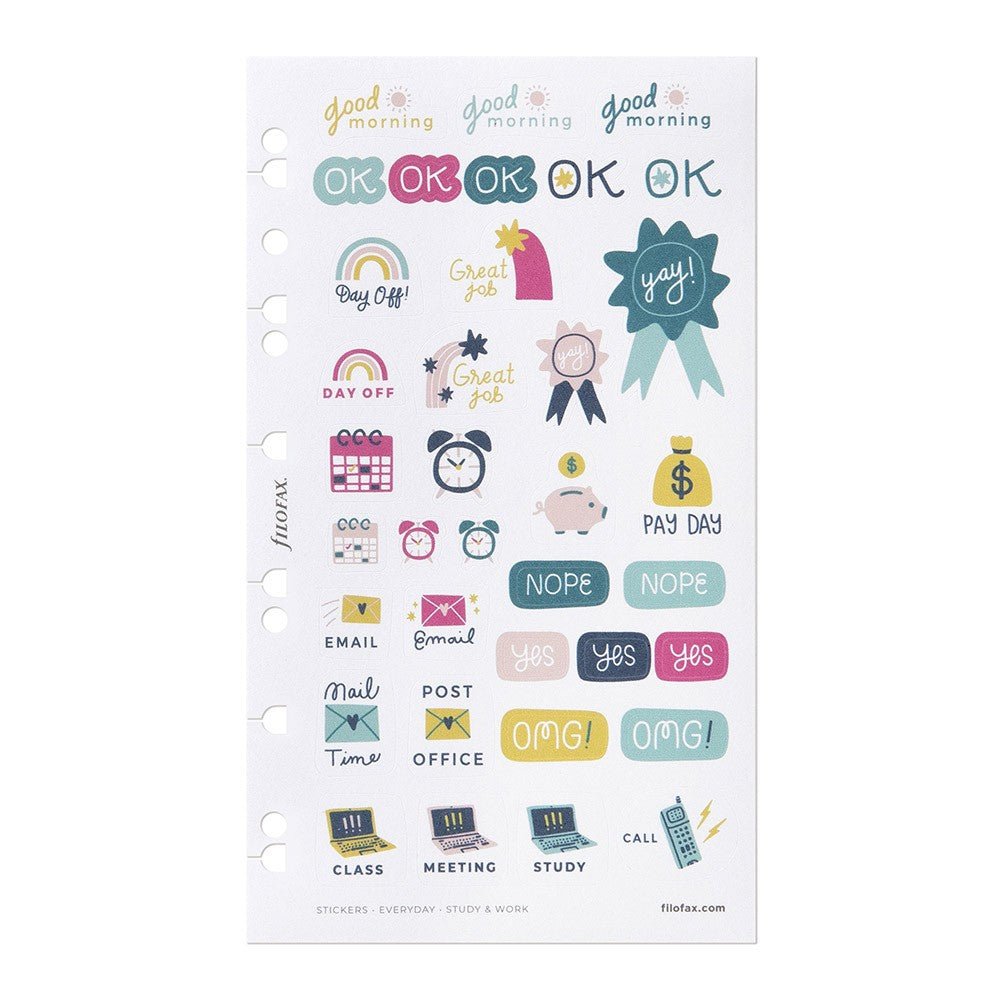 Filofax Stickers - Everyday Study & Work - 24Papershop