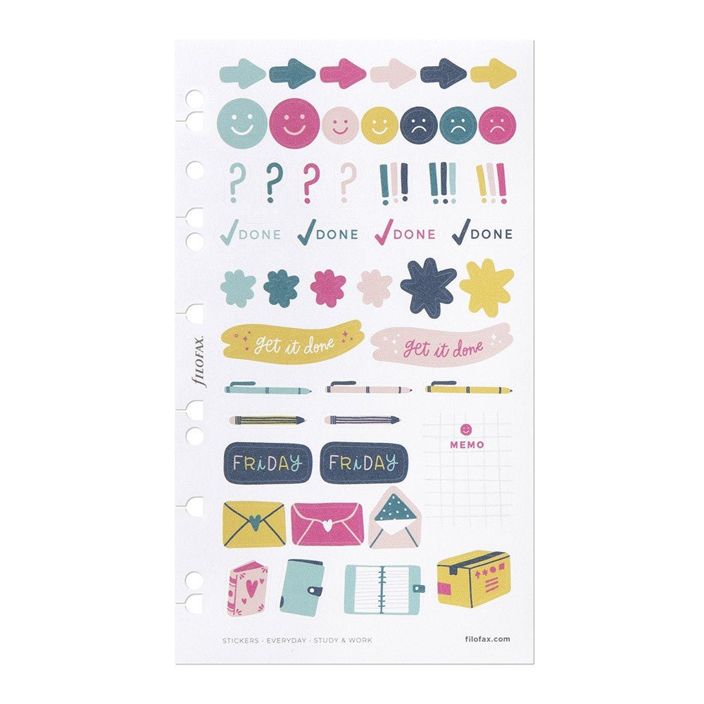 Filofax Stickers - Everyday Study & Work - 24Papershop