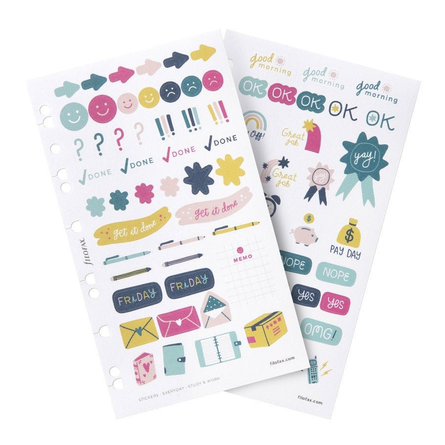 Filofax Stickers - Everyday Study & Work - 24Papershop