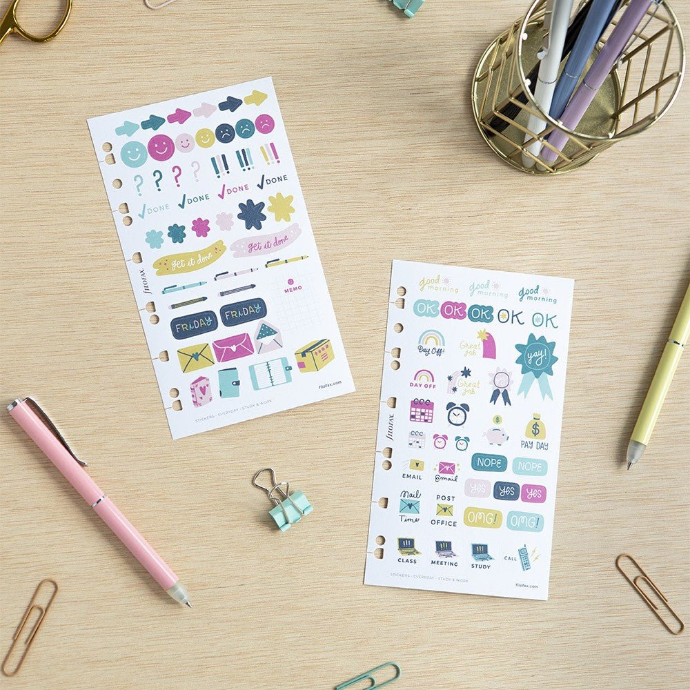 Filofax Stickers - Everyday Study & Work - 24Papershop