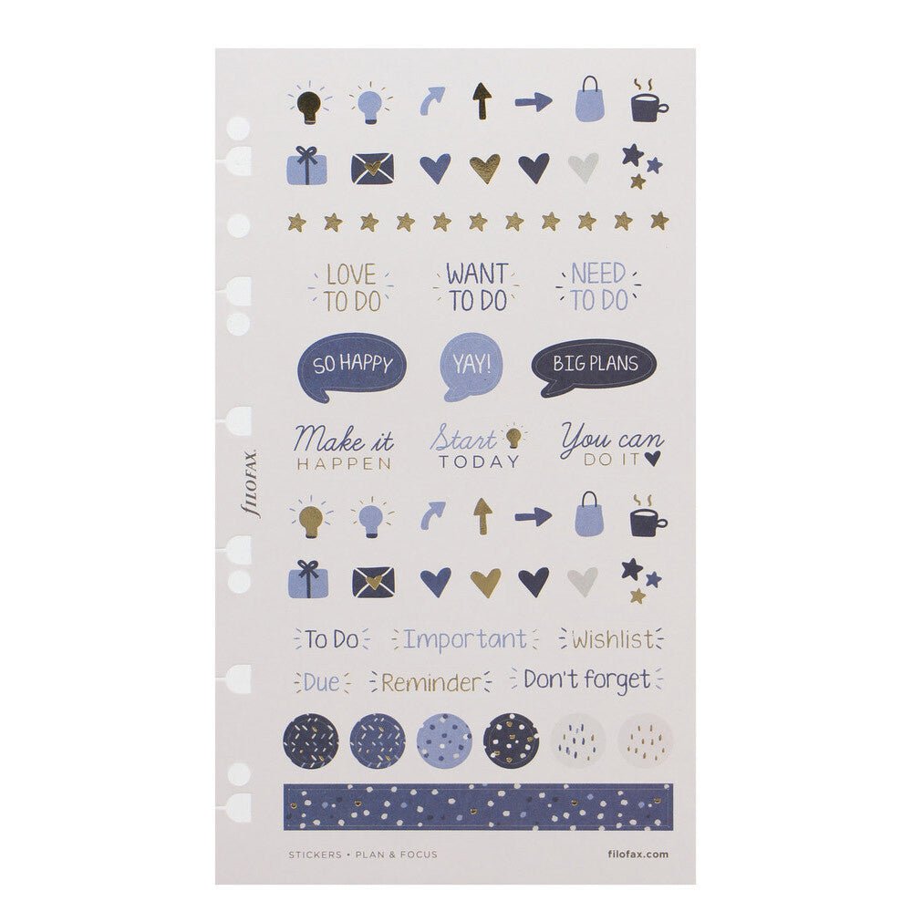 Filofax Stickers - Indigo - 24Papershop