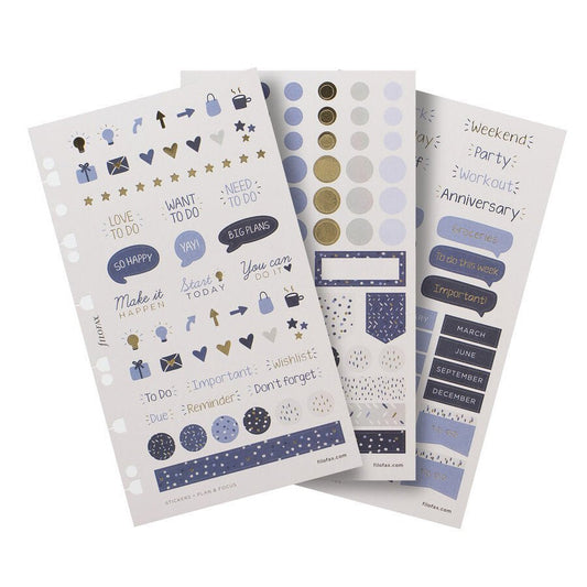 Filofax Stickers - Indigo - 24Papershop