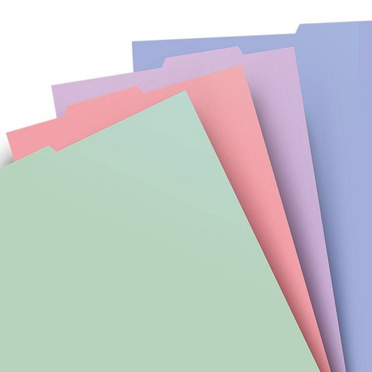 Filofax Tabbladen voor de A4 Hervulbare Notitieboek Pastel (set van 4 bladen) - 24Papershop