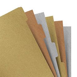 Filofax Tabbladen voor de A5 Hervulbare Notitieboek Metallic (set van 6 bladen) - 24Papershop