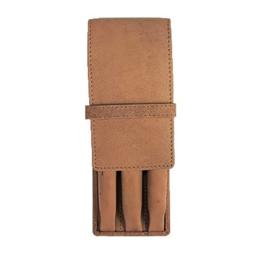 Girologio 3 Pen Case - Saddle Tan - 24Papershop