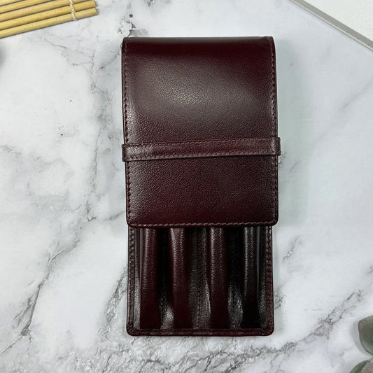 Girologio 4 Pen Case - Oxblood - 24Papershop