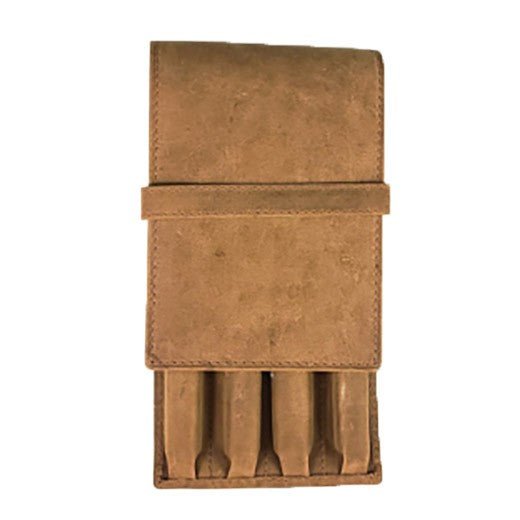 Girologio 4 Pen Case - Saddle Brown - 24Papershop