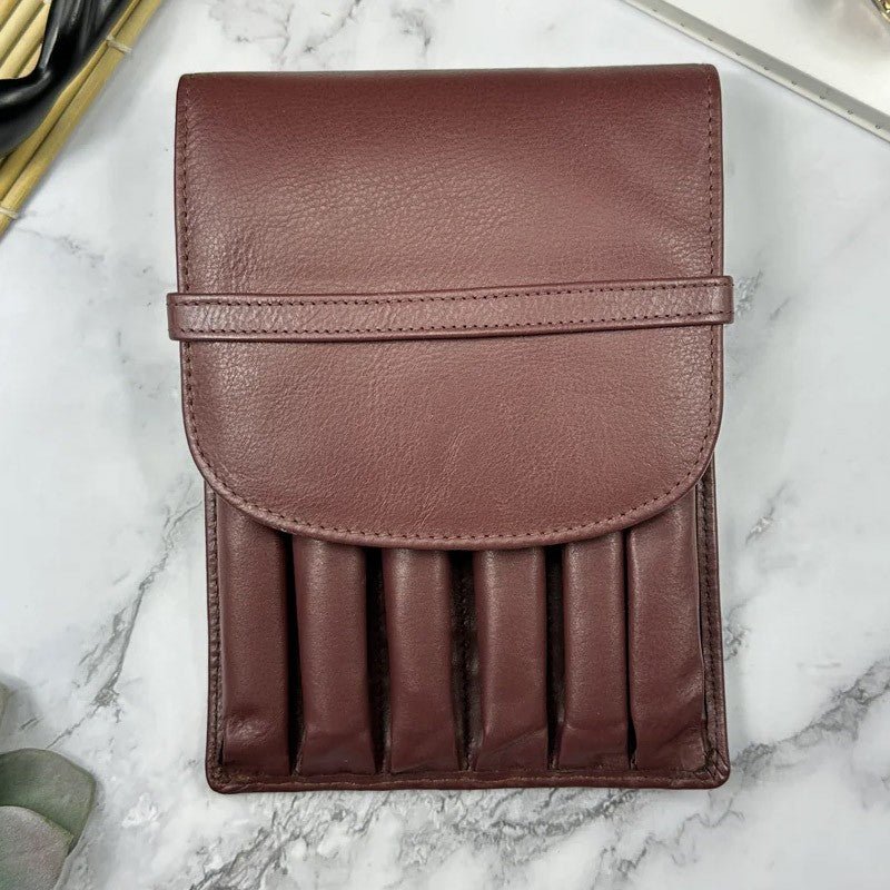 Girologio 6 Pen Case - Brown - 24Papershop